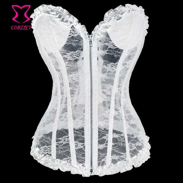 corset blanc dentelle