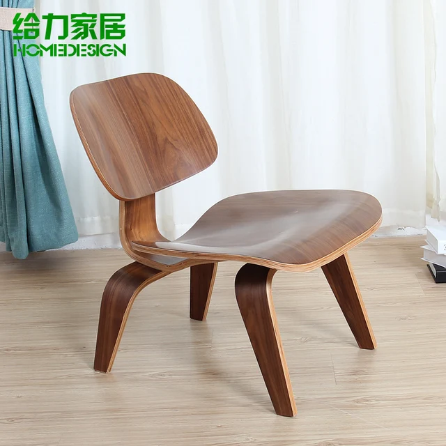 Nordic IKEA creative chair wooden chair backrest Japanese style lounge