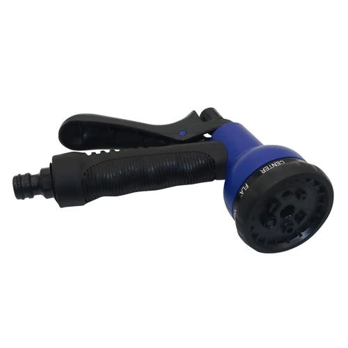 Водяной пистолет насадка для садового шланга ручной опрыскиватель 8 моделей Автомойка регулируемый спрей для полива пистолет садовый полив - Цвет: Синий