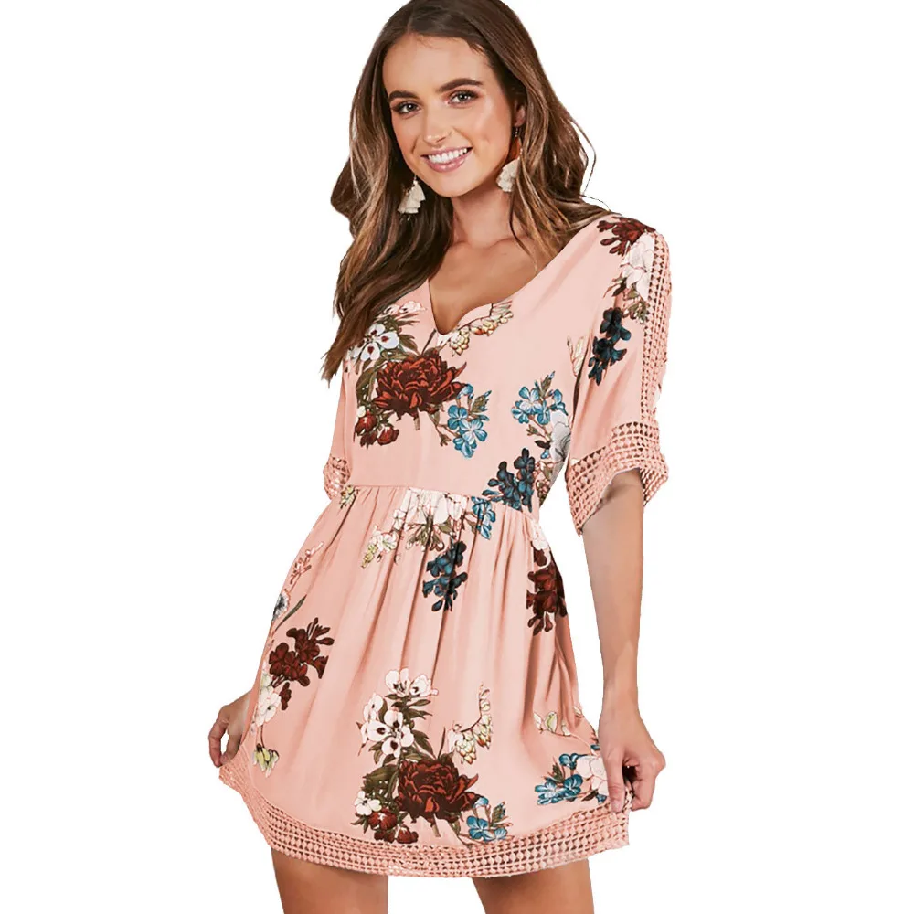2018 summer font b women b font font b dress b font short sleeve font b