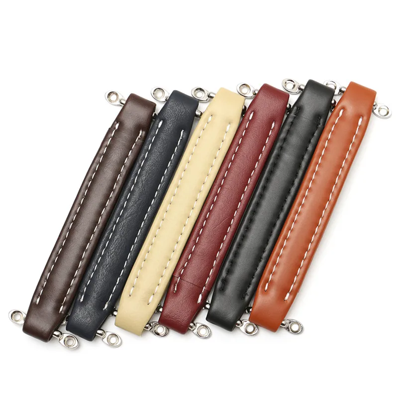 LEORY портативная рукоятка динамика толстые кожаные ручки с винтами для гитарного