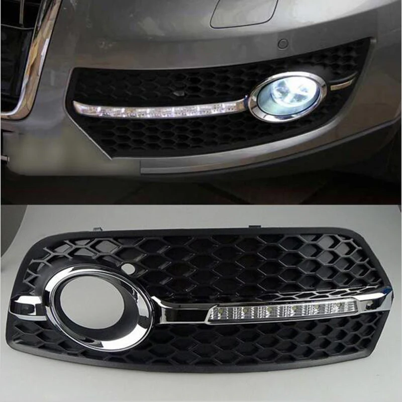 

Car Flashing 1 set DRL For Adui Q5 2010 2011 2012 2013 LED DRL Daytime driving Running Lights Daylight Fog Lamp cover hole light