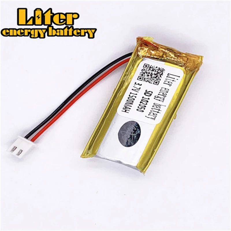 

XHR-2P 2.54 3.7V 1500mAh 102050 polymer lithium battery learning machine Knight traffic recorder