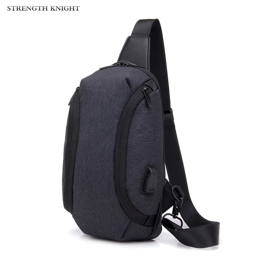 

Multifunction Crossbody Bags Men USB Charging Chest Pack Short Trip Messengers Chest Bag Shoulder Bag Male