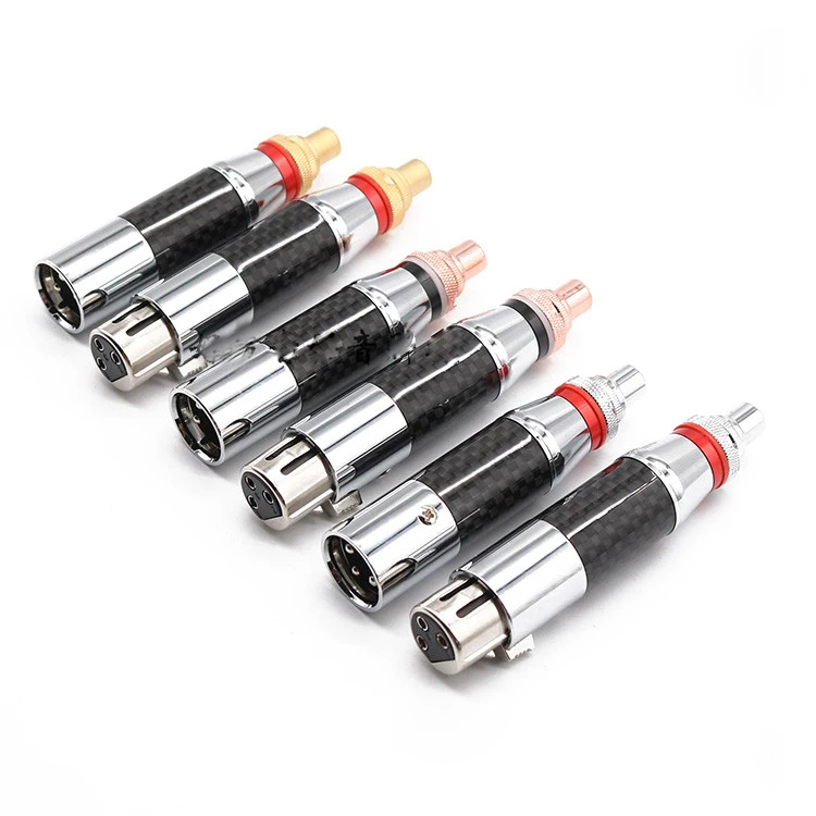 2х XLR Штекерный штекер RCA гнездо адаптер Золотой сбалансированный кабель
