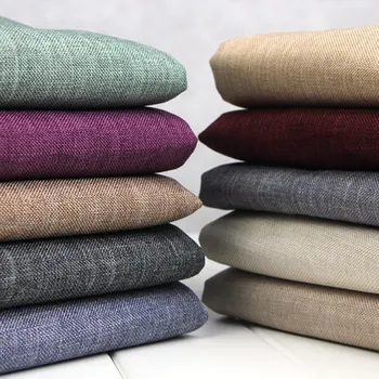 

Solid Color Linen Fabric Pure Cotton Canvas Fabric Linen Window Curtain Fabric Handwork - half Meter