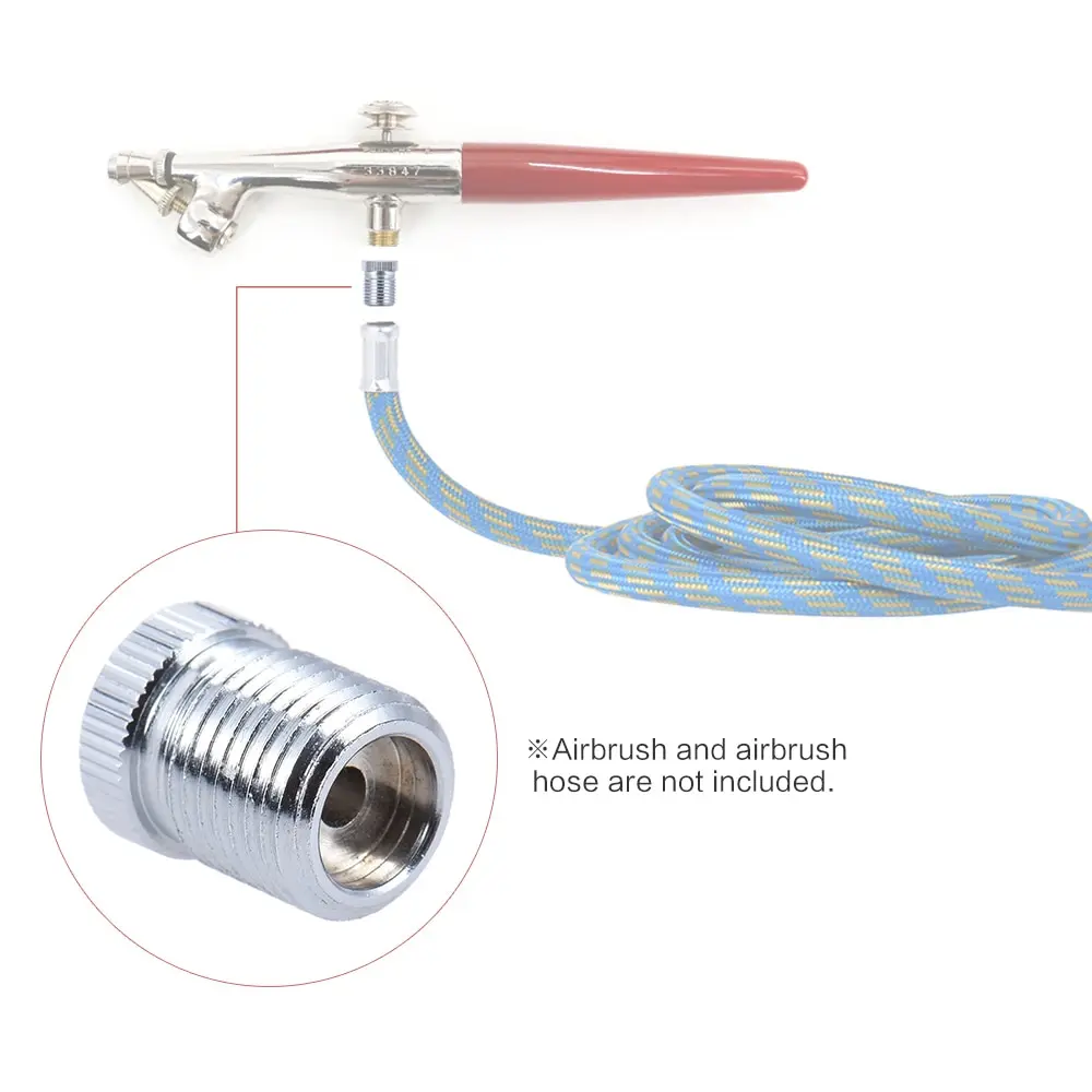 

Airbrush Fitting Conversion Adapter for Badger, Convert Thread Size to 1/8" BSP Size Thread Hose Adapter Connector