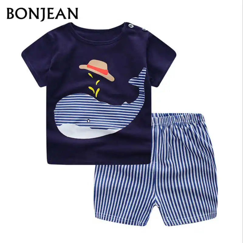 Baby Summer Clothes 2018 Newborn Boys Children Clothes Set 100% Cotton Baby Clothes Suit T-Shirt + Pants Children's Clothing