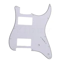 Yibuy двойной толстый HH макет Scratchplate 3-слойные фанерные Электрогитары накладку 11 отверстиями