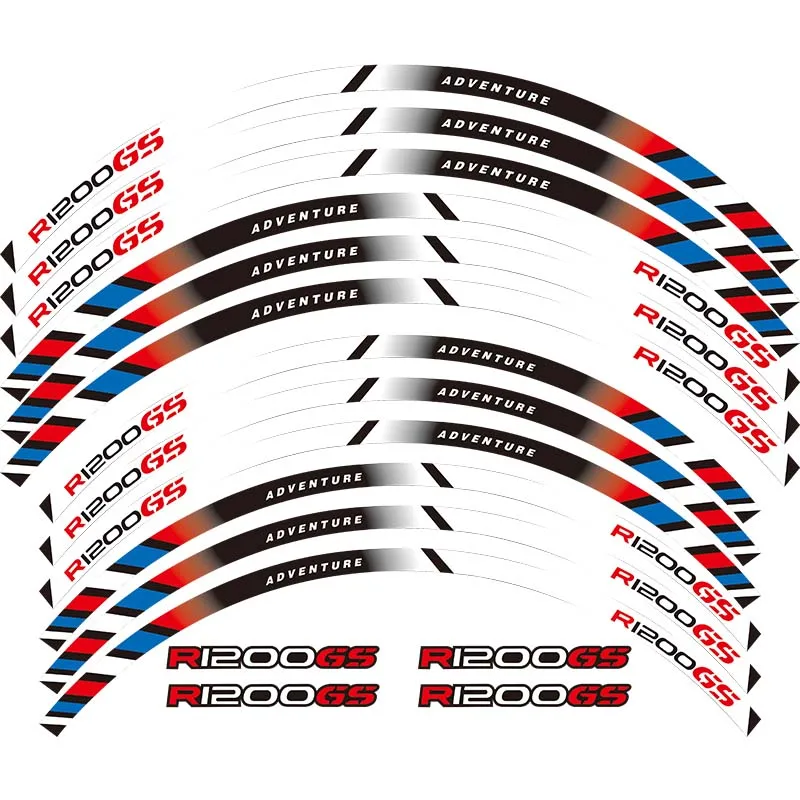 Колеса мотоцикла таблички отражающей край внешний обод в полоску Стикеры для BMW R1200GS R 1200GS R1200 GS R 1200 GS