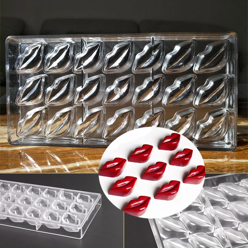 1PC DIY Lip Mouth PC Mould Polycarbonate Hard Plastic Candy Making Chocolate Mold