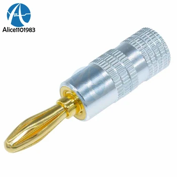 

24K Gold Plated For Nakamichi Speaker Banana Plug Pure Copper Audio Jack Connector Black and Red