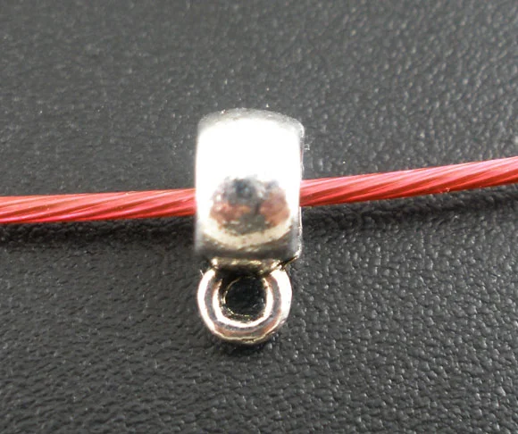 DoreenBeads Гладкие бусины серебристого цвета 9x4 мм фурнитура 100 шт. (B03273) | Украшения и