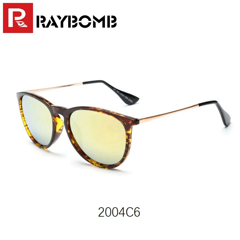 Raybomb-Мода Поляризованные Кошачий глаз Солнцезащитные очки для женщин Для мужчин Защита от солнца очки ретро дамы ERIKA Стиль Защита от солнца стекло - Цвет линз: 2004C6