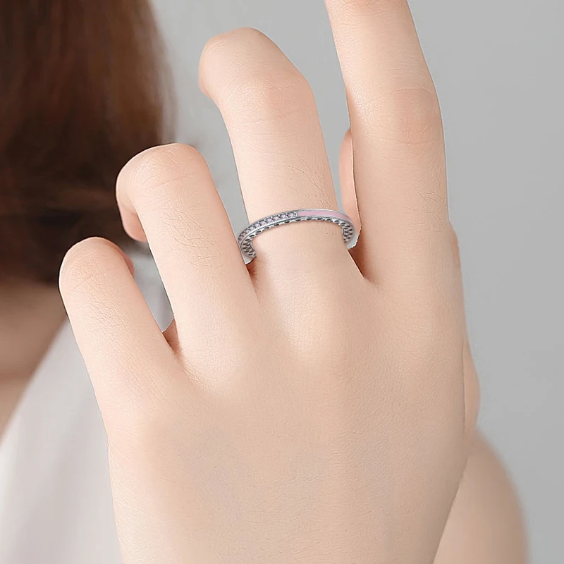 ELESHE Original 100% 925 Sterling Silver Finger Rings Authentic Luxury Jewelry Full CZ Silver Rings For Women Wedding Jewelry