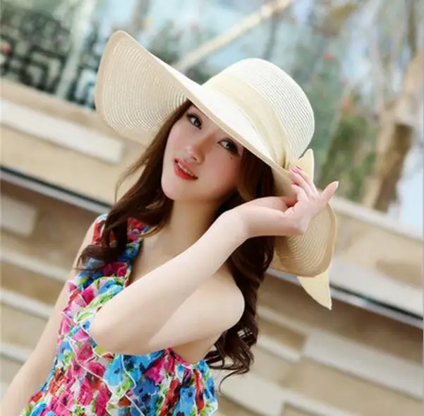 Женская мягкая фетровая шляпа мужская Гангстерская шляпа Кепка летняя Солнцезащитная соломенная шляпа-Панама с лентой риббоу шляпа для путешествия Пляжные шапки женские - Цвет: Бежевый