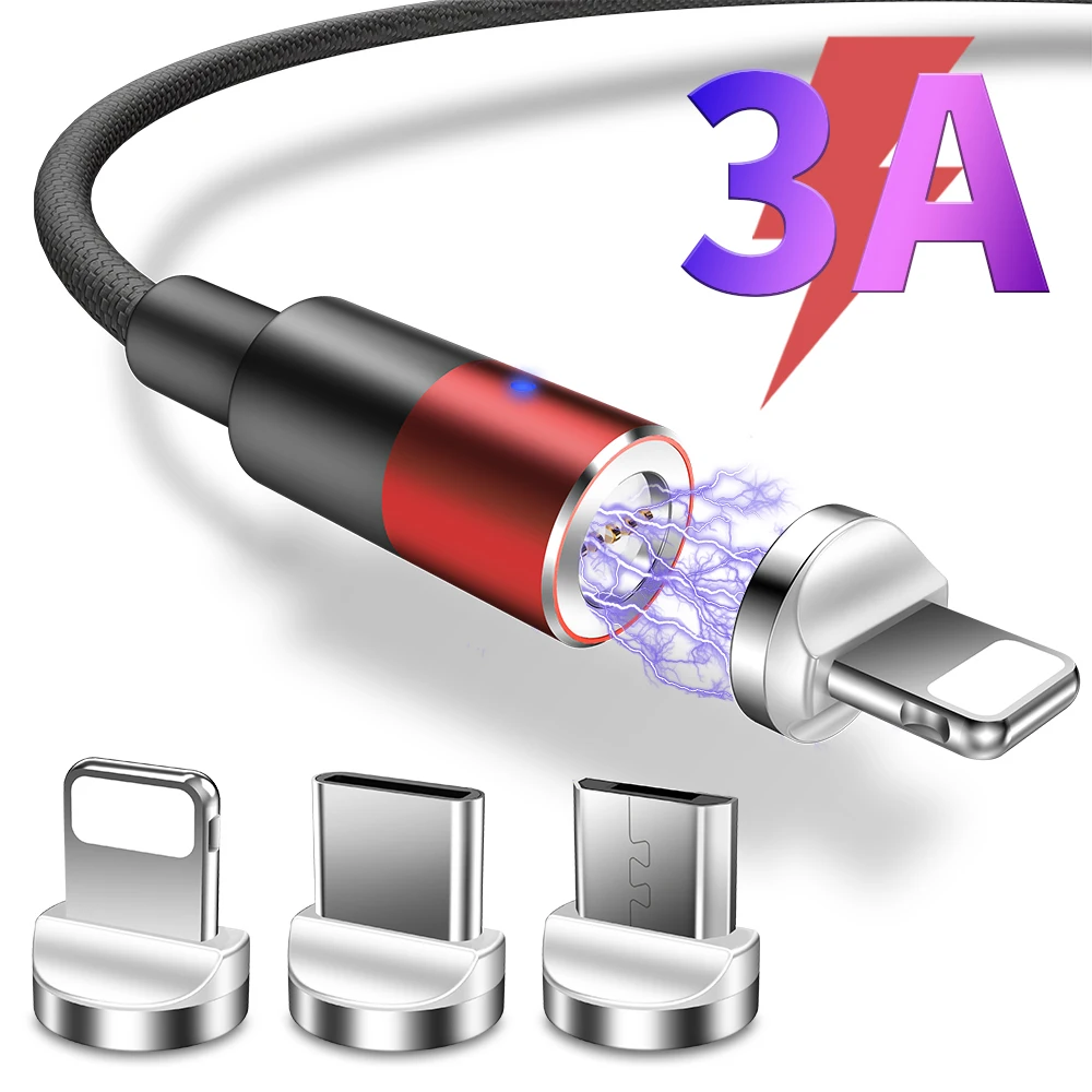 

Magnetic Cable Micro USB Mobile Phone Cables Fast Charging Type C Charger Magnet Fast Charger Data Cable For Iphone 7 X Samsung