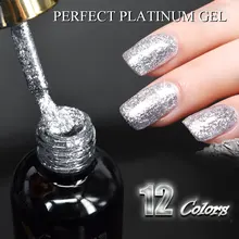 #60752 2017 New CANNI supply nail art Venalisa 12ml 12 color supper diamond shining glitter sequins starry platinum paint gel 