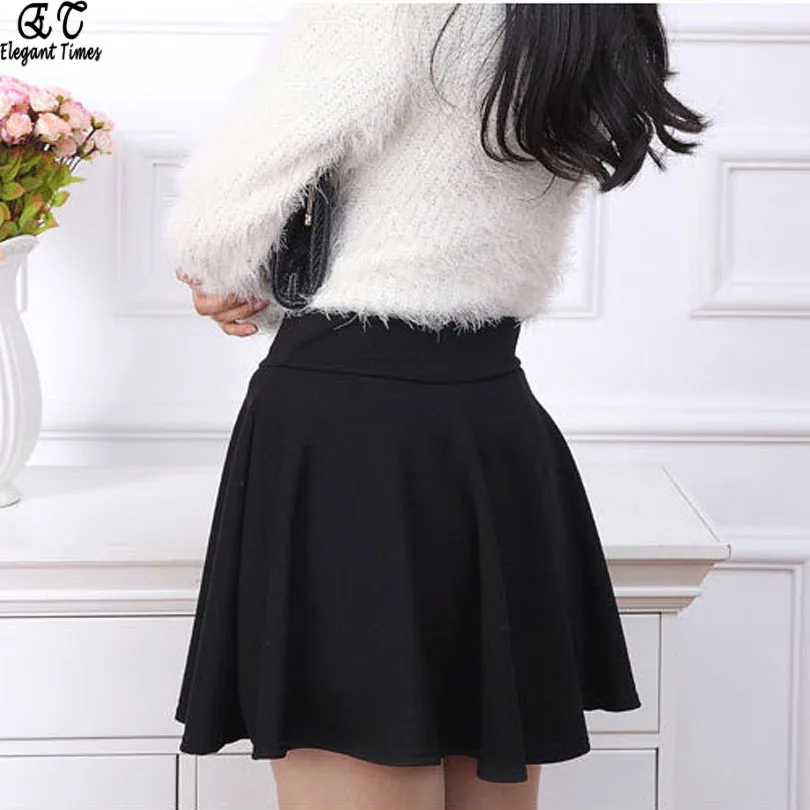 High Waist Women Micro Mini Skirt Pleated Umbrella Skirts 5506QYin