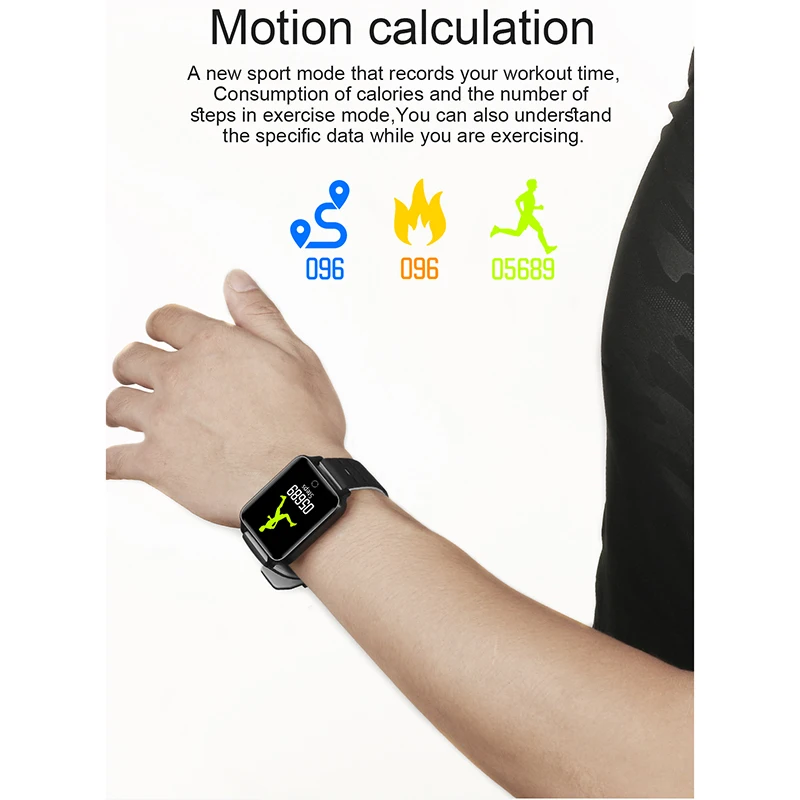 Smart Bracelet 1.44 Color Screen Heart Rate Blood Pressure Monitoring GPS Track Movement IP68 Waterproof Health Watch PK Q9 F3 Smart Bracelet 1.44 Color Screen Heart Rate Blood Pressure Monitoring GPS Track Movement IP68 Waterproof Health Watch PK Q9 F3