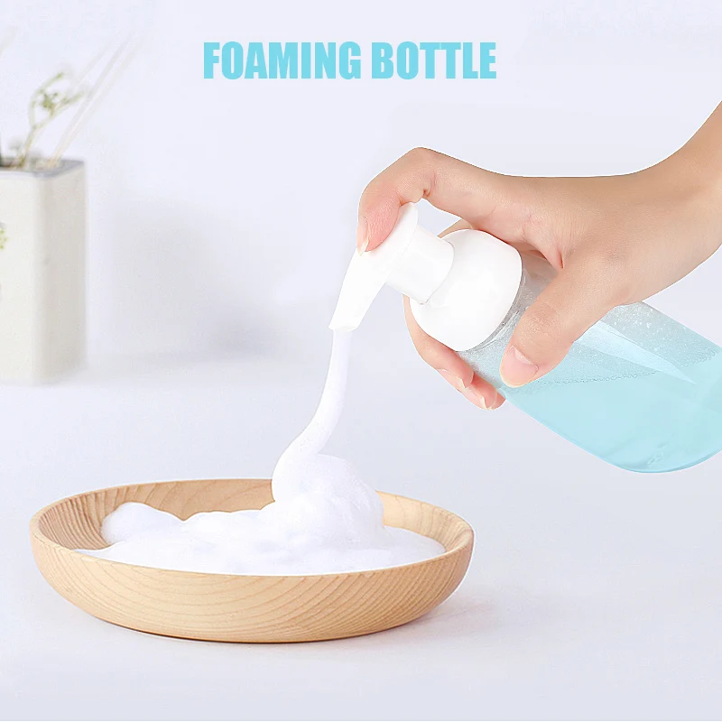 

30/60/100/300ml Clear Foaming Bottle Froth Pump Soap Mousses Liquid Dispenser Foam Bottles With Cap Plastic Shampoo Lotion