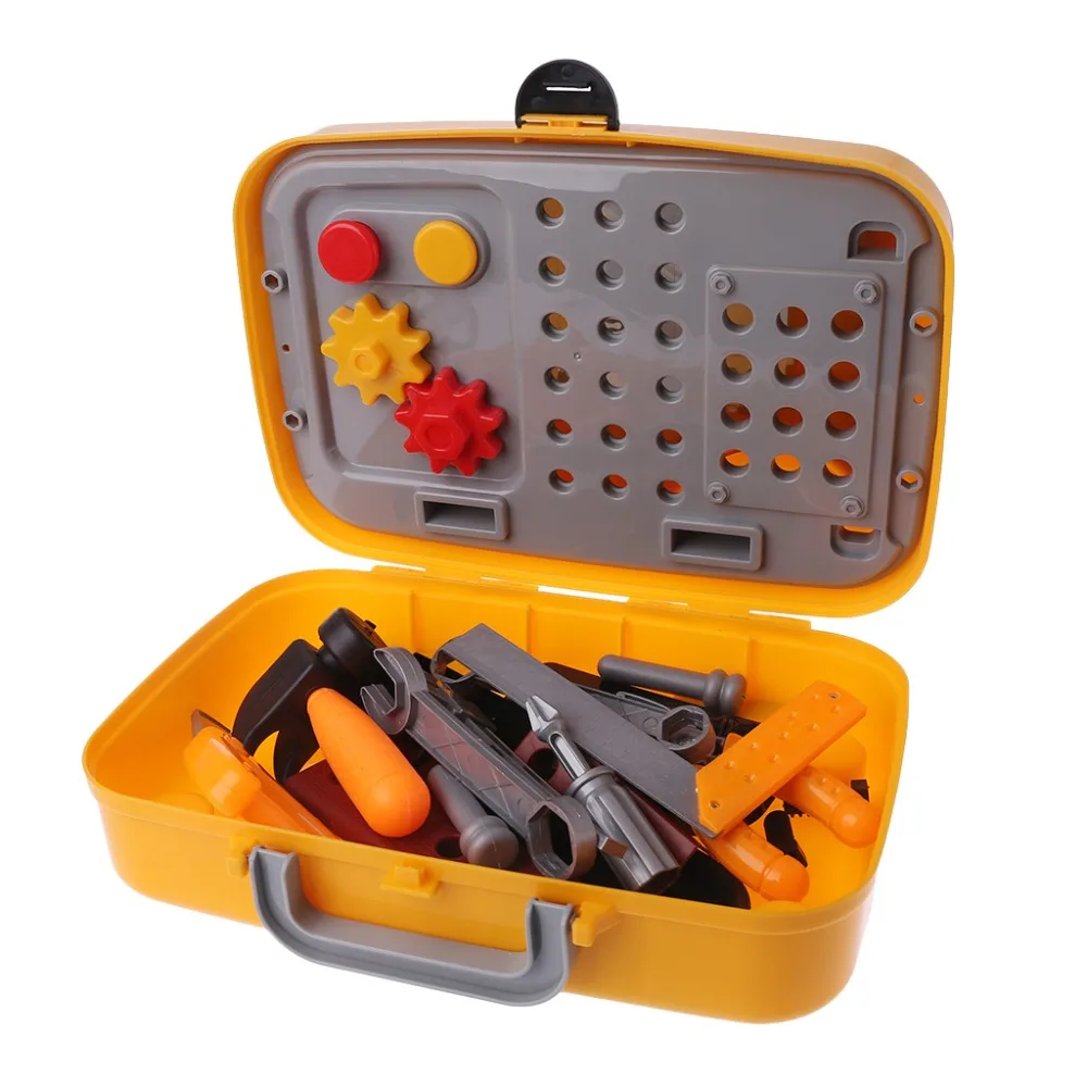 

28pcs/set Portable Simulation Repairing Tools Kit Set Bag Case Role Play For Children Kids Pretend Play Tool Toys