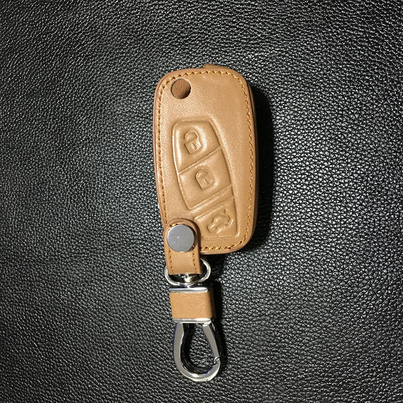 Мужская мода автомобилей-Обложки автомобиля стиль 3 кнопки дистанционного управления коленный кожаный чехол key автомобилей для Fiat Panda starline a93