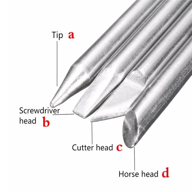 4 шт. 60 Вт электронные наконечники для паяльника сменные головки 5 мм Диаметр хвостовика припоя сварочный пистолет ремонтные наборы инструментов