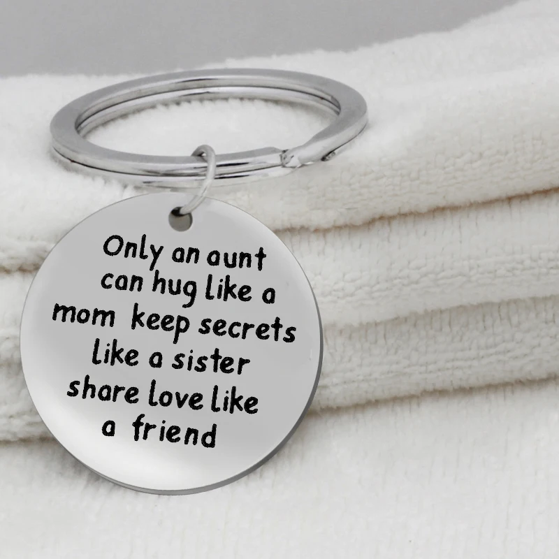 

Ufine Only an aunt can hug like a mom keep secrets like a sister pendant stainless steel Jewelry Key Holder K064