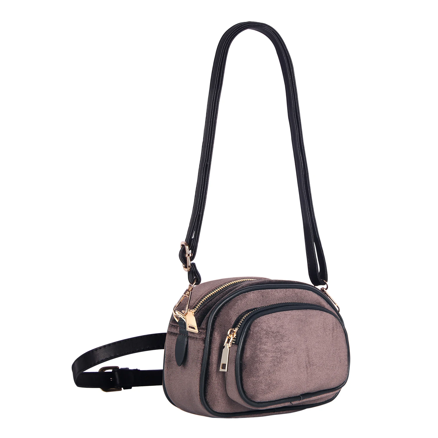 

Fashion Women Flannel Solid Color Waist Bag Large Capacity Lady Belt Bag Casual Shopping Shoulder Bags Crossbody Bag