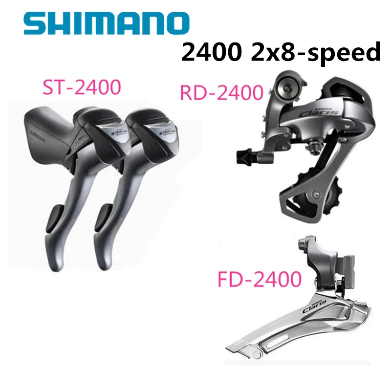 

Shimano 2400 Groupset set 3 pcs 2x8 road bike bicycle 16 speed Groupset set shift lever+rear derailleur+front derailleur