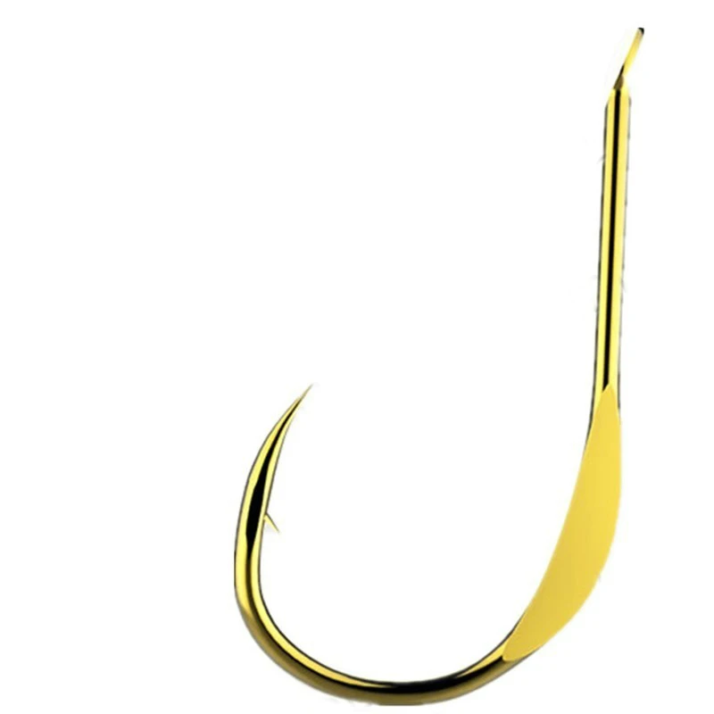 500pcs/lot Fishing Hook Golden Handgrinded Fish Hooks High Carbon