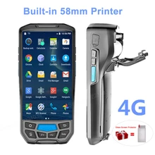 2 In 1 Ingebouwde 58 Mm Thermische Printer 4G Handheld Pos Terminal Draadloze 1D/2D Barcode scanner Draagbare Lezer Wifi/Bluetooth Pda