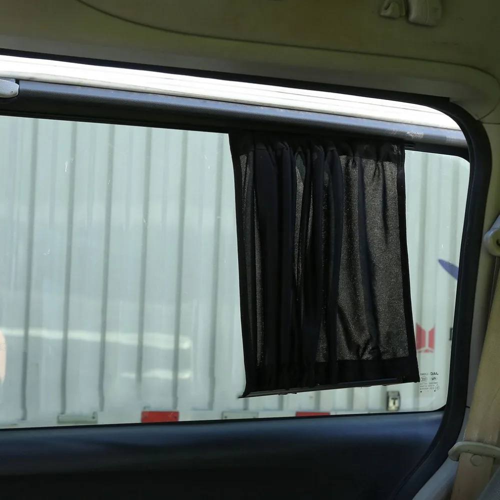2pcs 3 color Update Car Window Curtains Elastic Car Side Window Sunshade Cloth Automobile