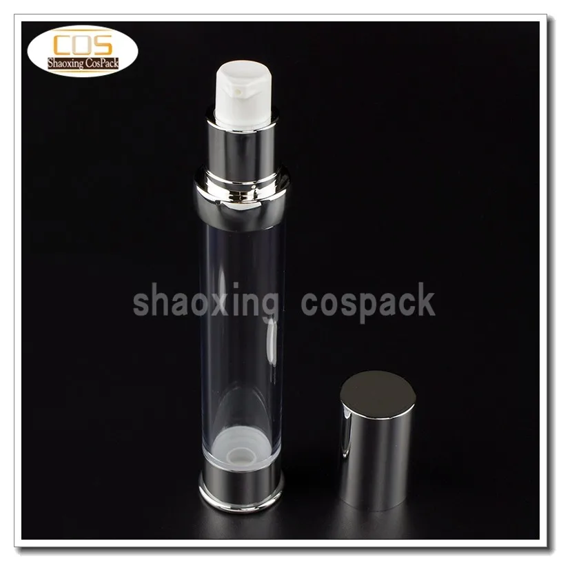 Cosmético com Dispenser Embalagens de Cosméticos Venda Online Claro Frasco Airless 30 ml Fundação Vazio 50 Pcs Za218-30ml 3 vazio embalagens de cosméticos