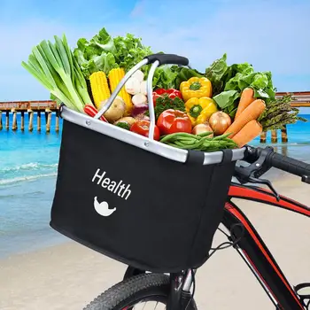 

Mountain Bike Folding Bicycle Basket Quick-release Waterproof Water Resistance Aluminum Handle Storage Basket For Pet Dog