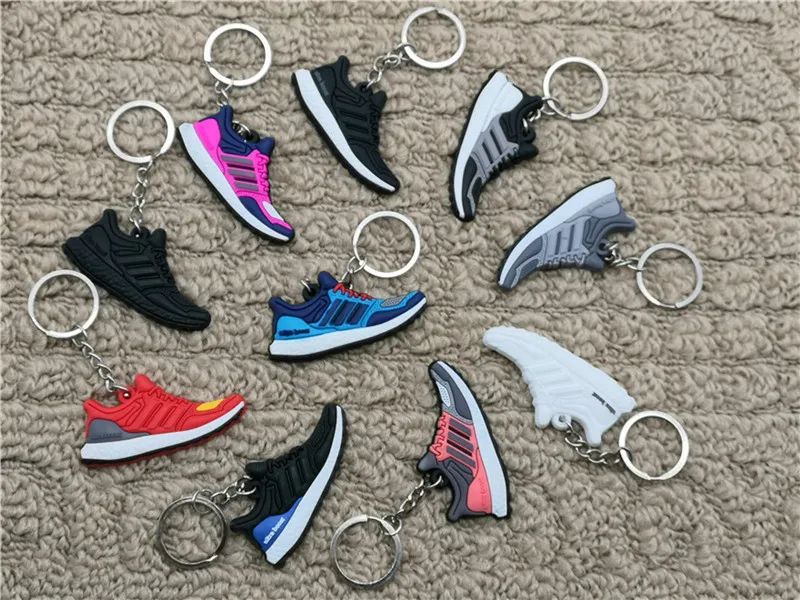 

New Mini Silicone Ultra Boost Keychain Bag Charm Woman Men Kids Key Ring Gifts Sneaker Key Holder Accessories Shoes Key Chain
