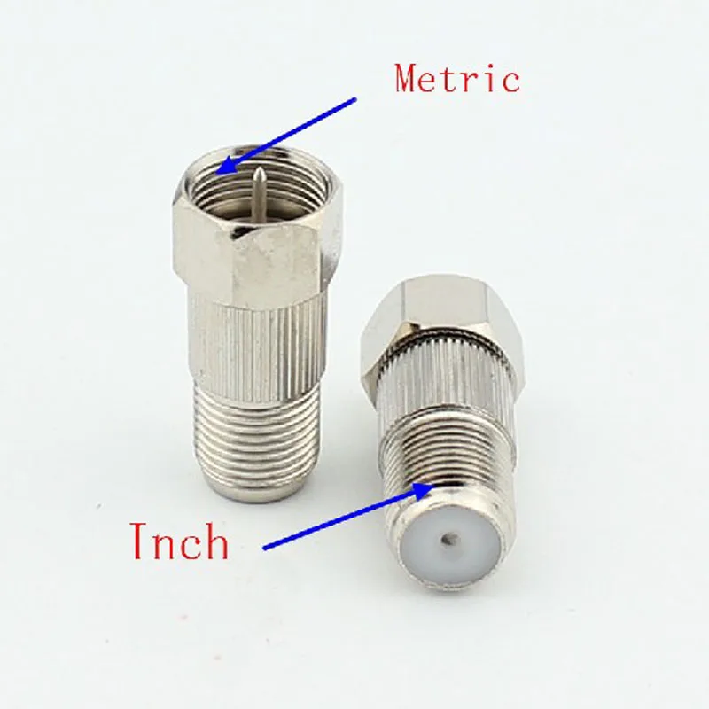 Metric F Connector Plug Male Turn Female Inch Adapter F,Metric Inside