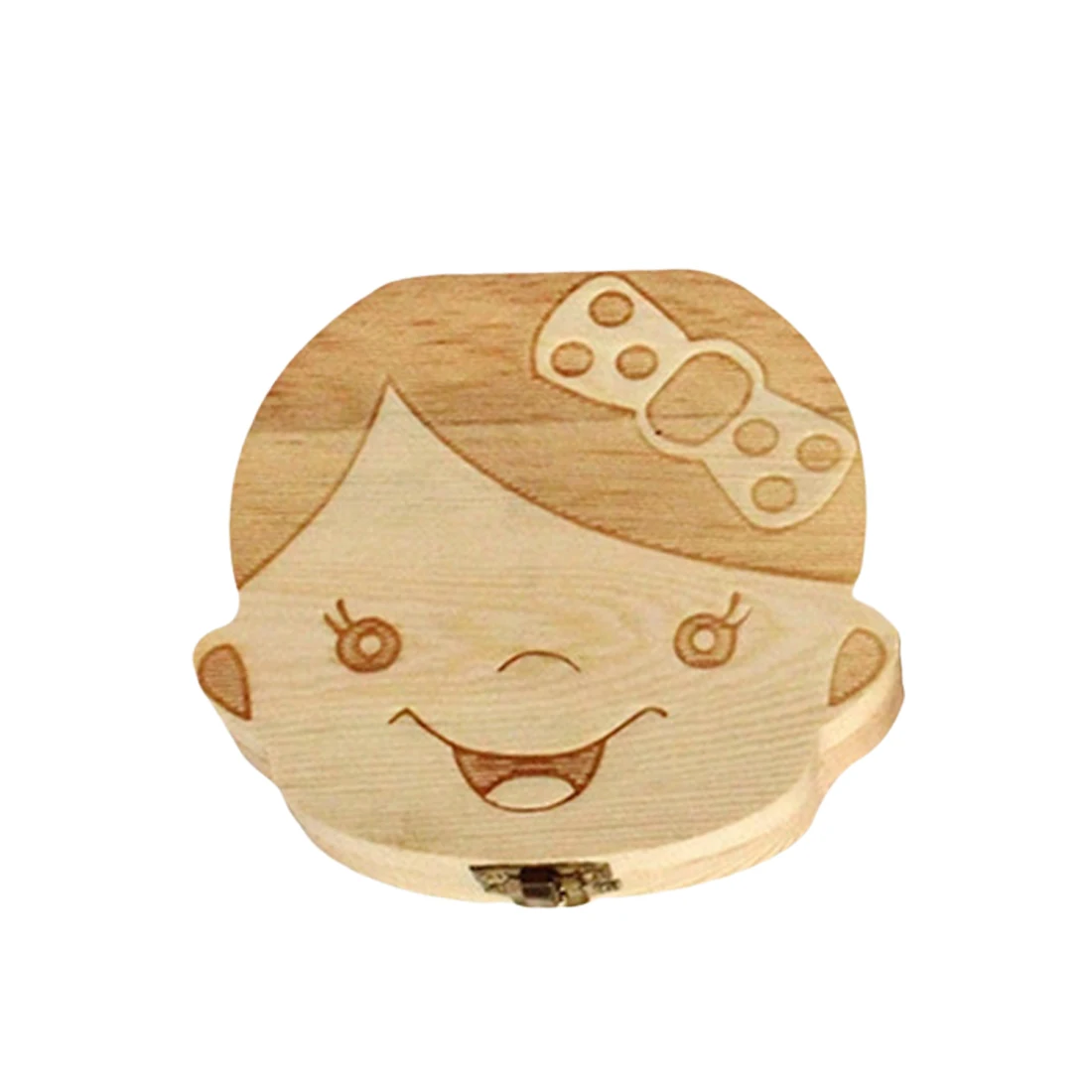 Tooth Storage Box For Boy Girl Save Teeth Umbilical Cord New English Wooden Baby Tooth Box Organizer Milk