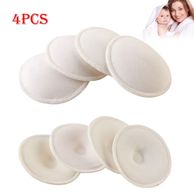 

Women Breast Petals Solid Color 4PCS Washable Reusable Breast Nursing Pads Femme Absorbent Breastfeeding
