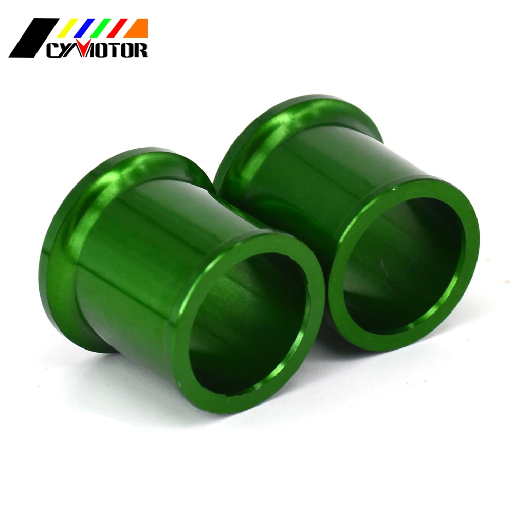 Зеленые передние Распорки ступицы колеса CNC для KAWASAKI KX125 KX250 KX 125 250 2006 2008 KX250F KX450F 06 18