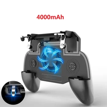 

Mobile GamePad Joystick For PUBG Cooler Fan L1 R1 Shooter Controller Handle Smartphone Trigger with 2000/4000mAh Power Bank