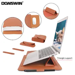 Сумка для ноутбука PU кожаный чехол водонепроницаемый чехол для Macbook Air Pro 13 15 Портативная сумка для ноутбука с поддержкой рамки