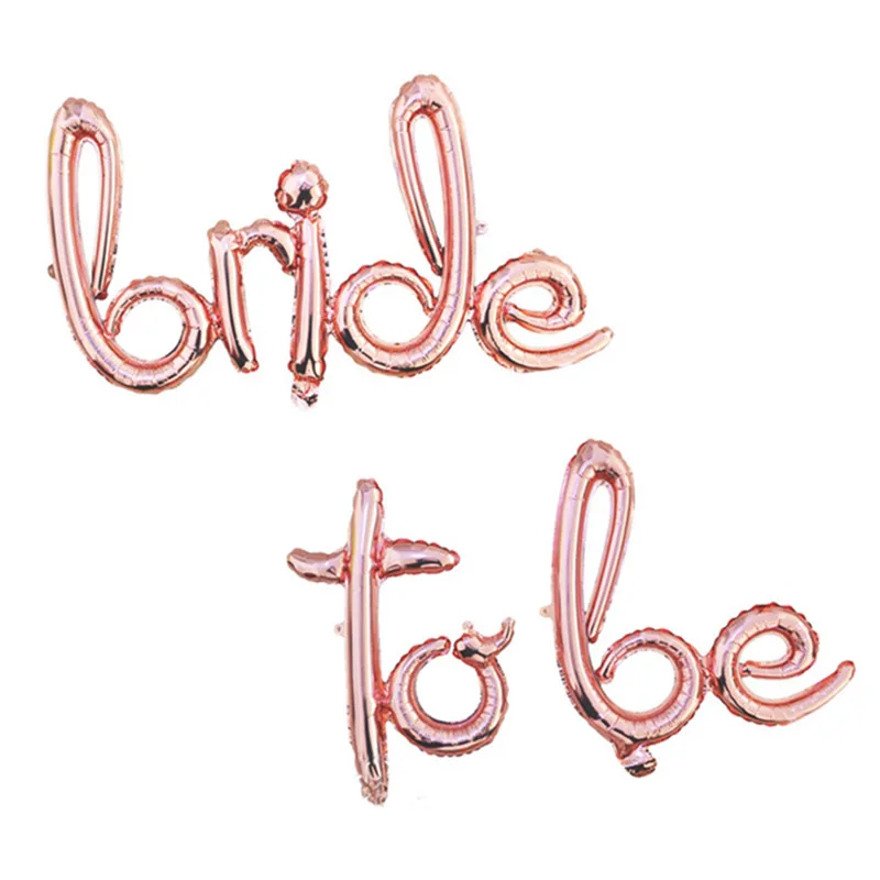 

Bride To Be Ballons Foil Letter Balloons Rose Gold Wedding Favors Team Bridal Shower Hen Bachelorette Party Decorations