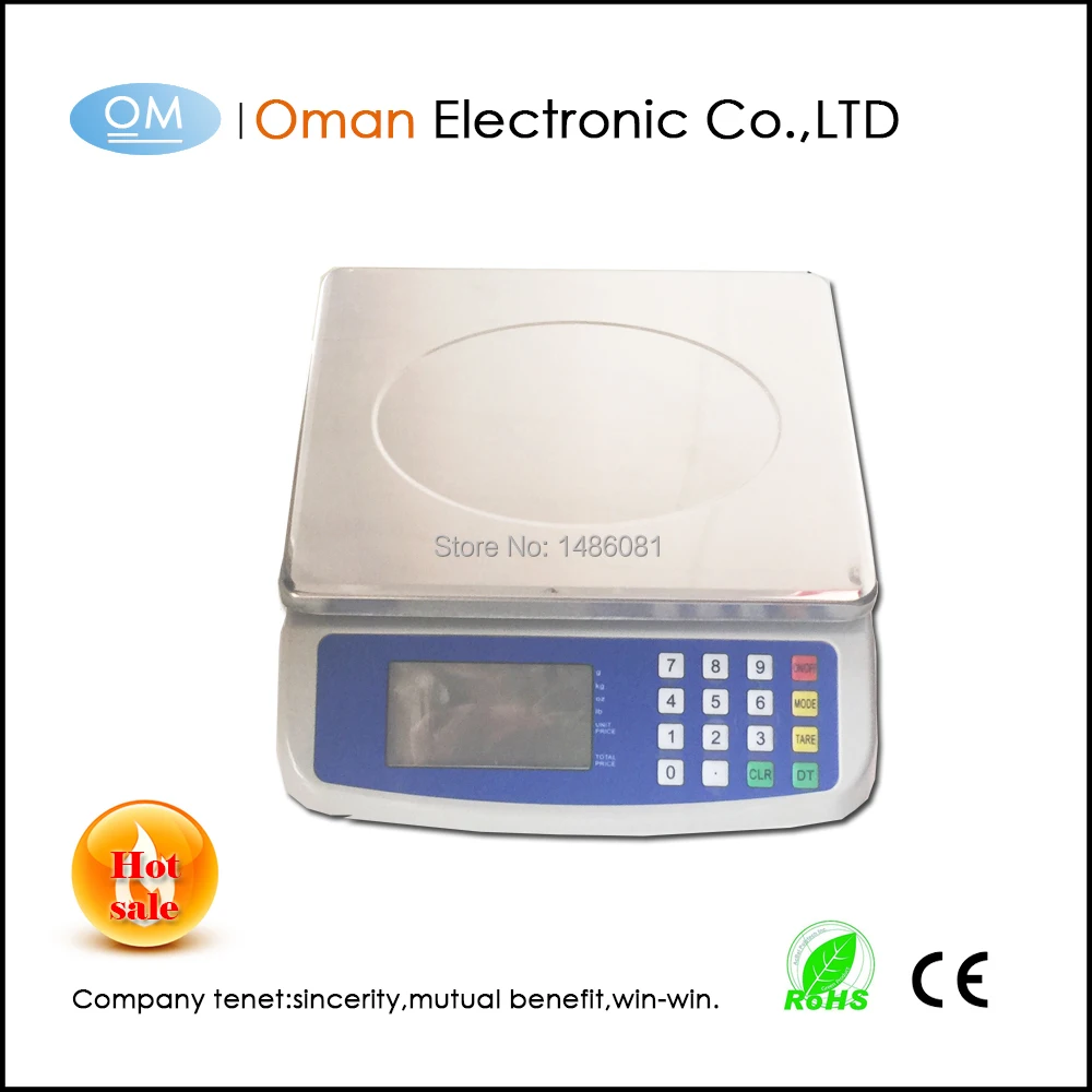 Oman T580A 30 кг цифровые Коммерческие Электронные весы с функцией определения