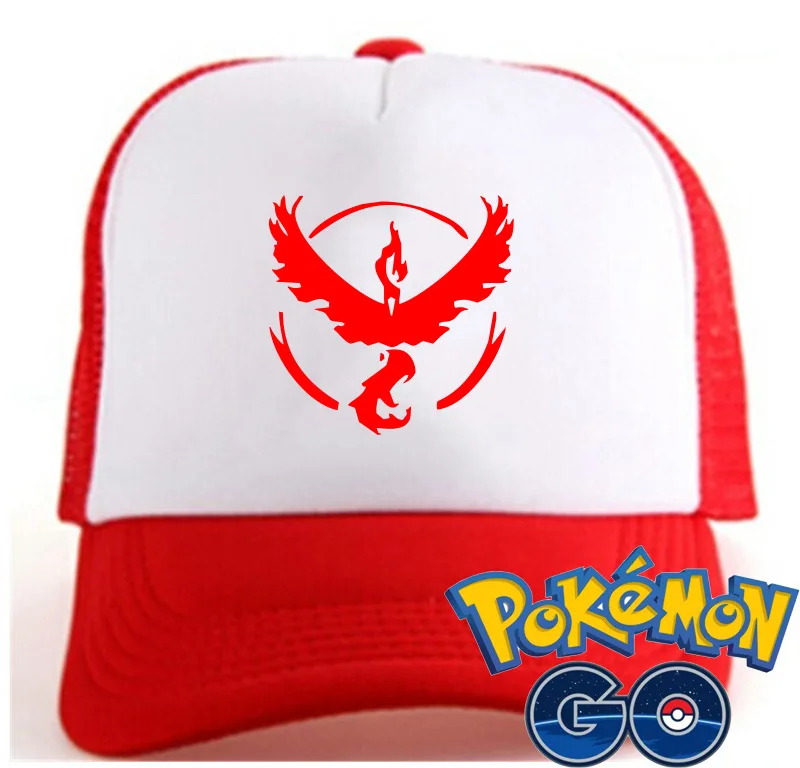 

Pokemon Go Cosplay Mobile game shading Team Valor Team Mystic Team Instinct baseball cap men hat