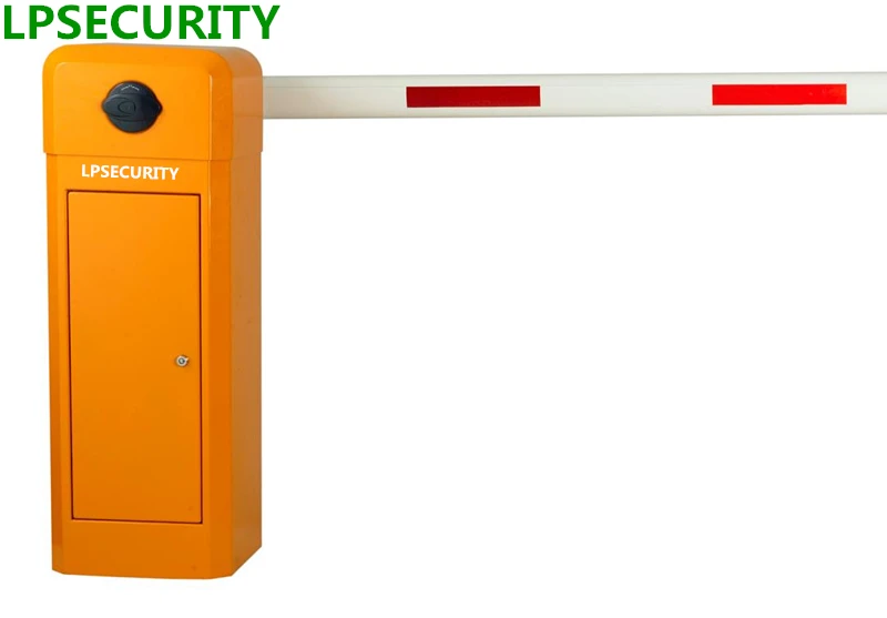 

LPSECURITY electric car parking boom barrier gates with opening time 6 second 6m telescopic arm