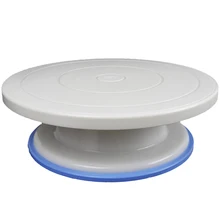 27 cm Plastic Cake Placa Giratoria de decoración de Pasteles Plato Giratorio antideslizante Redondo Torta Soporte de la Torta Mesa Giratoria