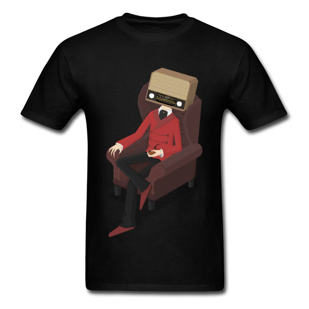 Casual T Shirts Faddish O-Neck Radiohead 100% Cotton Men Tops & Tees Summer Short Sleeve Tee-Shirts Wholesale Radiohead black