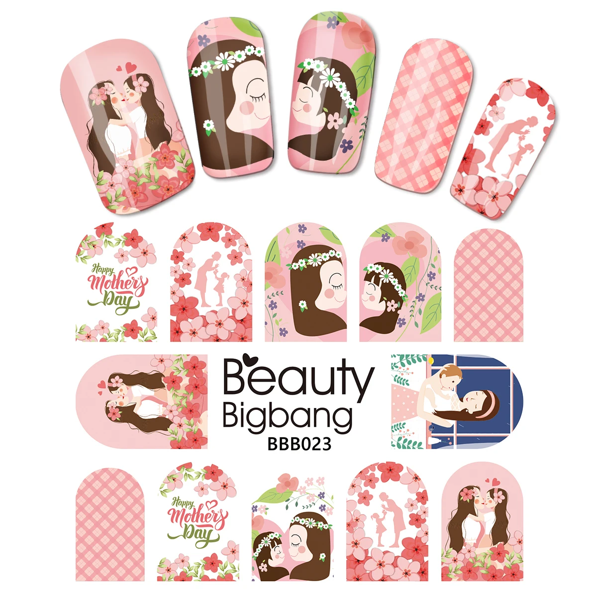 BeautyBigBang, 2 листа, водные наклейки для ногтей, дизайн, тропический фламинго, лист ананаса, украшение для ногтей, наклейки, водные кончики